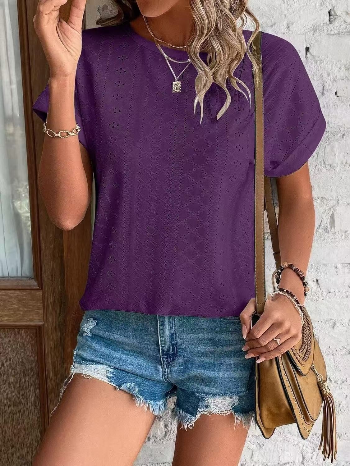 JAC22 N99 Spring Summer New Women's Casual Short-Sleeved T-Shirt Tops Short