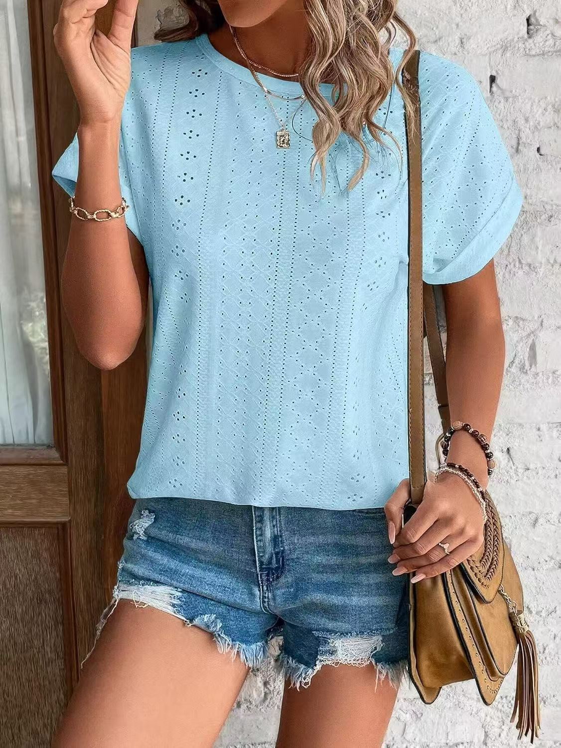 JAC22 N99 Spring Summer New Women's Casual Short-Sleeved T-Shirt Tops Short