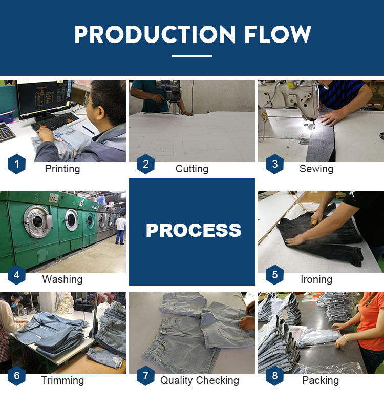 Custom Blue Jeans Cotton Boyfriend Straight Wide Leg Denim Jeans High Rise Slouchy Wide Leg Jeans for Women