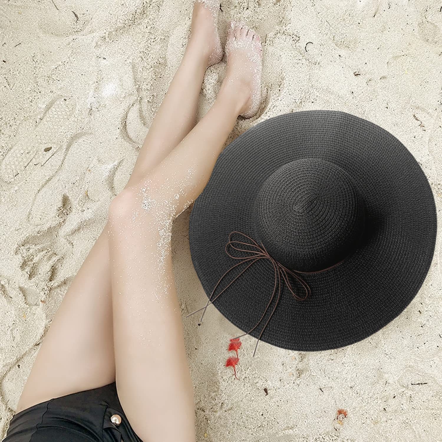 High Quality Summer Beach Straw Hat for Women Summer Seaside Vacation Large Brim Sun protection Sun Hat