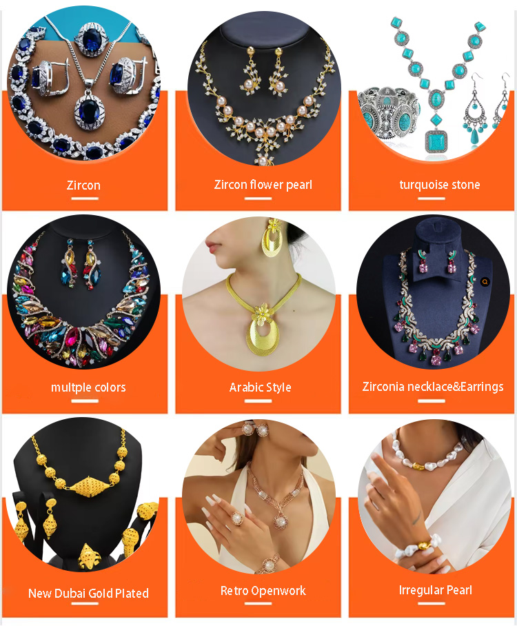 Trending Products 2025 4 in 1 Wo'momen Fashion Hypoallergenic Stainless Steel Jewelry Sets Made in China Wholesale