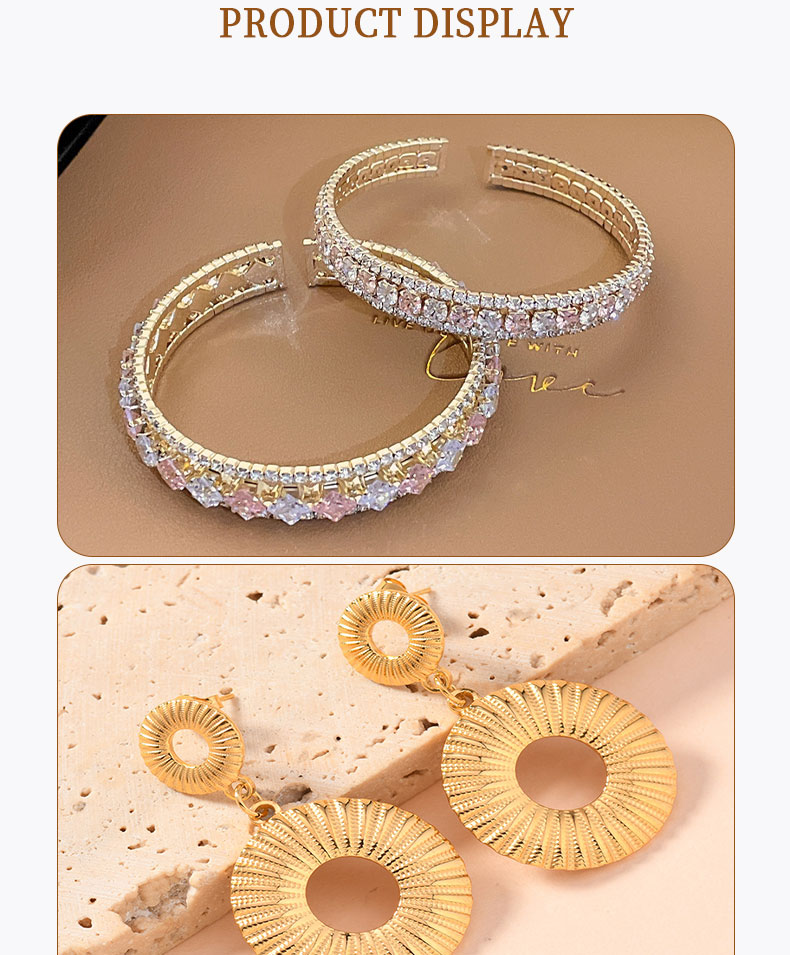 Wholesale Diamond Geometric Necklace and Earring Set Retro Court-style Collarbone Chain Fashionable Choker Necklace for Women