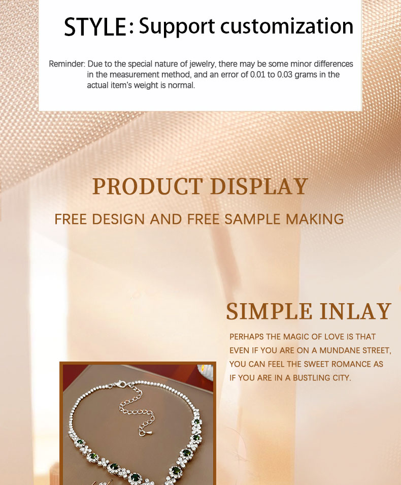 Hot Sale Diamond Luxury Style Fashion Pendant Trendy High-end Accessory Necklace and Earrings Set for Women